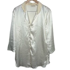 Vintage Victoria's Secret Gold Label Button Sleep Shirt Women Size S BLEMISH